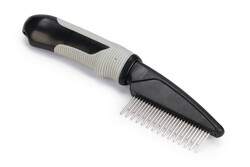 Beeztees Tüy Dökme Dönemi Köpek Tarağı, S, Siyah Gri, 21cm, 21x5,5x3cm - Beeztees