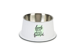Beeztees - Beeztees Uzun Kulaklı Köpek Mama Su Kabı, Paslanmaz Çelik, Kaymaz, 19cm, 800ml