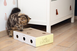 Beeztees Yavru Kedi Karton Tırmalama ve Oyuncağı, 25x42x10cm - Thumbnail