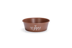 Beeztees Yavru Köpek Mama Su Kabı, Paslanmaz Çelik, Kaymaz Taban, Kiremit, 13cm, 470ml - Beeztees