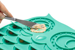 Beeztees Yavru Köpek Mama Yeme Oyuncağı, Baykuş Şeklinde, Silikon, Yeşil, 30x28cm - Thumbnail