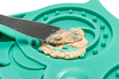 Beeztees Yavru Köpek Mama Yeme Oyuncağı, Baykuş Şeklinde, Silikon, Yeşil, 30x28cm