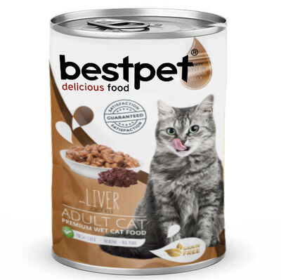 Bestpet Ciğerli Parça Etli Ve Soslu Yetişkin Kedi Konservesi 400 Gr