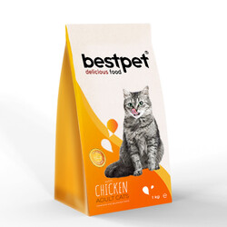 Bestpet Chicken Tavuk Etli Yetişkin Kedi Maması 1 Kg - Thumbnail