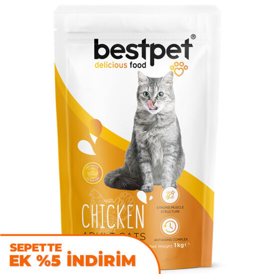 Bestpet Chicken Tavuk Etli Yetişkin Kedi Maması 1 Kg - 1
