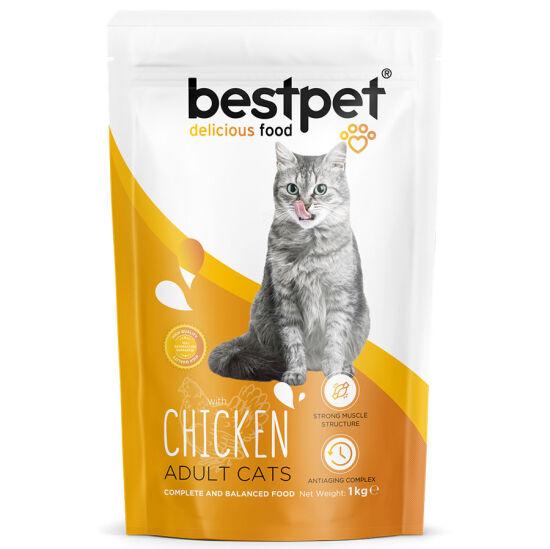 Bestpet Chicken Tavuk Etli Yetişkin Kedi Maması 1 Kg - 2