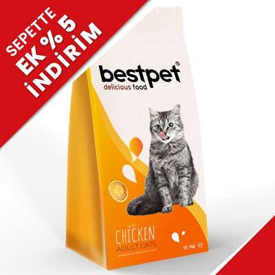 Bestpet Chicken Tavuk Etli Yetişkin Kedi Maması 15 Kg - 1