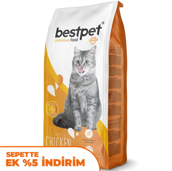 Bestpet Chicken Tavuk Etli Yetişkin Kedi Maması 15 Kg - 1