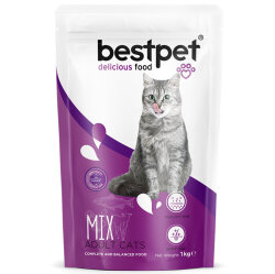 Bestpet Delicious Mix Chicken Tavuk Kuzu Balıklı Renkli Kedi Maması 1 Kg - 2