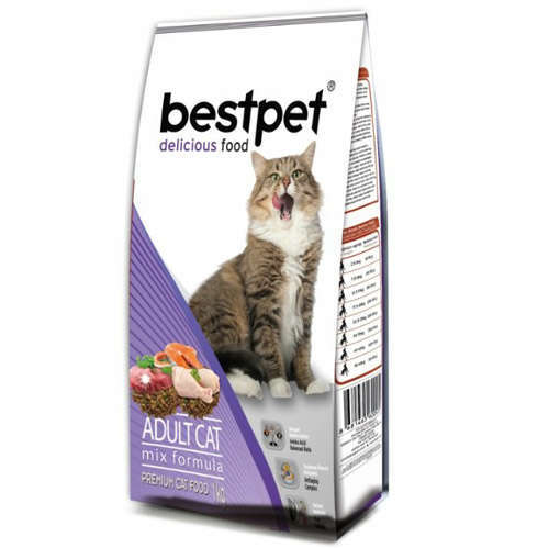 Bestpet Delicious Mix Chicken Tavuk Etli Renkli Kedi Mamasi 15 Kg Kedi Kuru Mamalari Bestpet