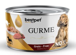 Bestpet - Bestpet Gold Gurme Mini Tahılsız Sığır Etli Yetişkin Köpek Konservesi 200 Gr