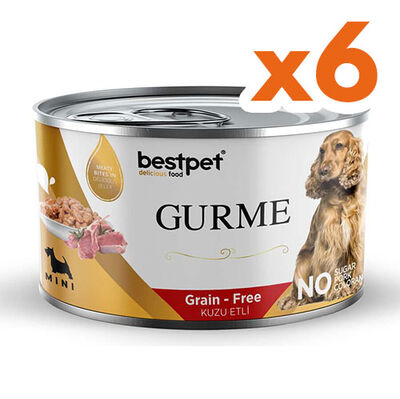 Bestpet Gold Gurme Mini Tahılsız Kuzu Etli Yetişkin Köpek Konservesi 200 Gr x 6 Adet