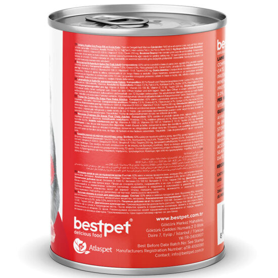 Bestpet Gravy Lamb Parça Kuzu Etli Kedi Konservesi 400 Gr x 6 Adet - 4