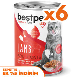 Bestpet Gravy Lamb Parça Kuzu Etli Kedi Konservesi 400 Gr x 6 Adet - Bestpet