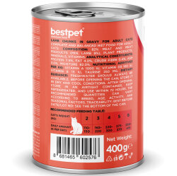 Bestpet Gravy Lamb Parça Kuzu Etli Kedi Konservesi 400 Gr - 4