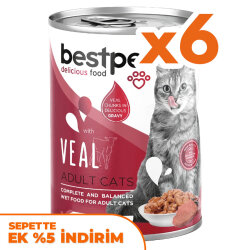 Bestpet Gravy Parça Dana Etli Kedi Konservesi 400 Gr x 6 Adet - Bestpet