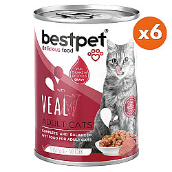 Bestpet Gravy Parça Dana Etli Kedi Konservesi 400 Gr x 6 Adet - 2