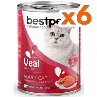 Bestpet Gravy Parça Dana Etli Kedi Konservesi 400 Gr x 6 Adet