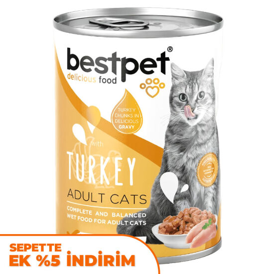 Bestpet Gravy Parça Hindi Etli Kedi Konservesi 400 Gr x 6 Adet - 2
