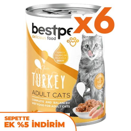 Bestpet Gravy Parça Hindi Etli Kedi Konservesi 400 Gr x 6 Adet - 1