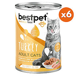 Bestpet Gravy Parça Hindi Etli Kedi Konservesi 400 Gr x 6 Adet - 2