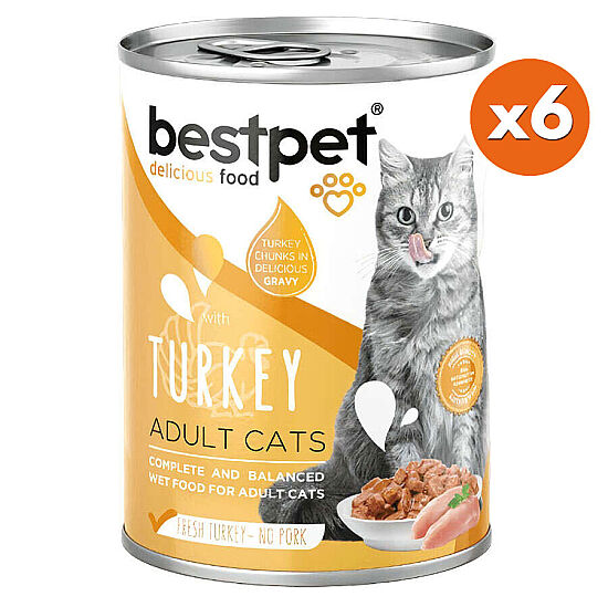 Bestpet Gravy Parça Hindi Etli Kedi Konservesi 400 Gr x 6 Adet - 2