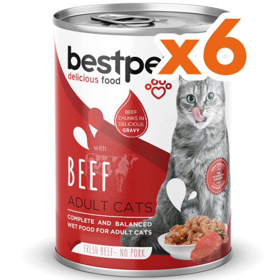 Bestpet Gravy Parça Sığır Etli Kedi Konservesi 400 Gr x 6 Adet - 2