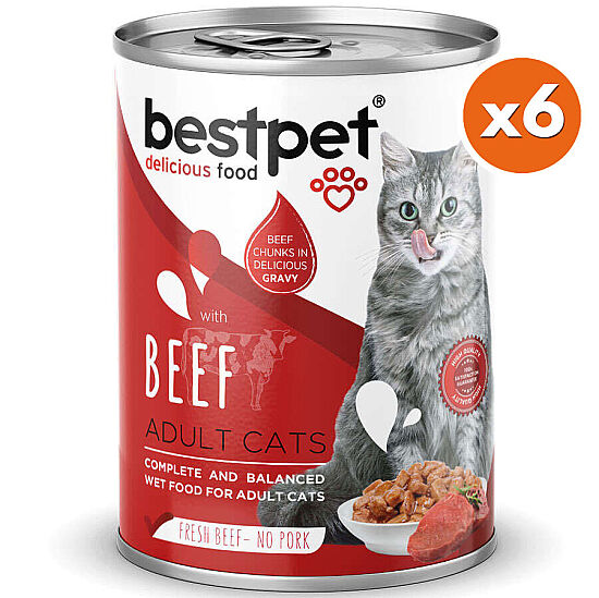 Bestpet Gravy Parça Sığır Etli Kedi Konservesi 400 Gr x 6 Adet - 2