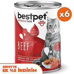 Bestpet Gravy Parça Sığır Etli Kedi Konservesi 400 Gr x 6 Adet - Bestpet