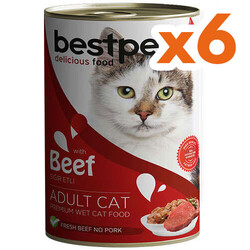 Bestpet - Bestpet Gravy Parça Sığır Etli Kedi Konservesi 400 Gr x 6 Adet