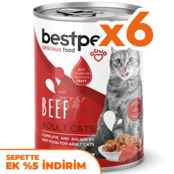 Bestpet Gravy Parça Sığır Etli Kedi Konservesi 400 Gr x 6 Adet - Bestpet