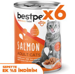 Bestpet Gravy Parça Somonlu Kedi Konservesi 400 Gr x 6 Adet - Bestpet