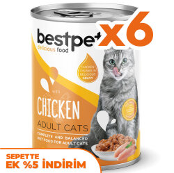 Bestpet Gravy Parça Tavuk Etli Kedi Konservesi 400 Gr x 6 Adet - Bestpet
