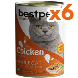 Bestpet - Bestpet Gravy Parça Tavuk Etli Kedi Konservesi 400 Gr x 6 Adet