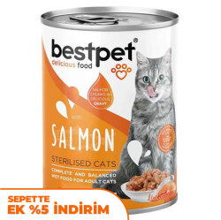 Bestpet Gravy Sterilised Parça Somonlu Kısırlaştırılmış Kedi Konservesi 400 Gr - Bestpet