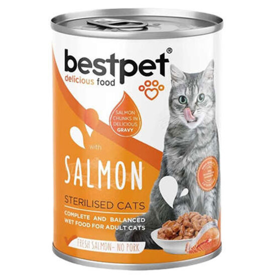 Bestpet Gravy Sterilised Parça Somonlu Kısırlaştırılmış Kedi Konservesi 400 Gr - 2