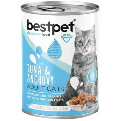 Bestpet Gravy Tuna Anchovy Parça Ton ve Hamsili Kedi Konservesi 400 Gr x 6 Adet - 3