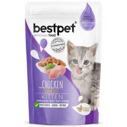 Bestpet Pouch Jelly Kitten Tavuk Etli Yavru Kedi Yaş Maması 85 Gr - 2