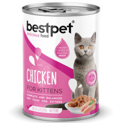 Bestpet Gravy Kitten Parça Tavuk Etli Yavru Kedi Konservesi 400 Gr - 2