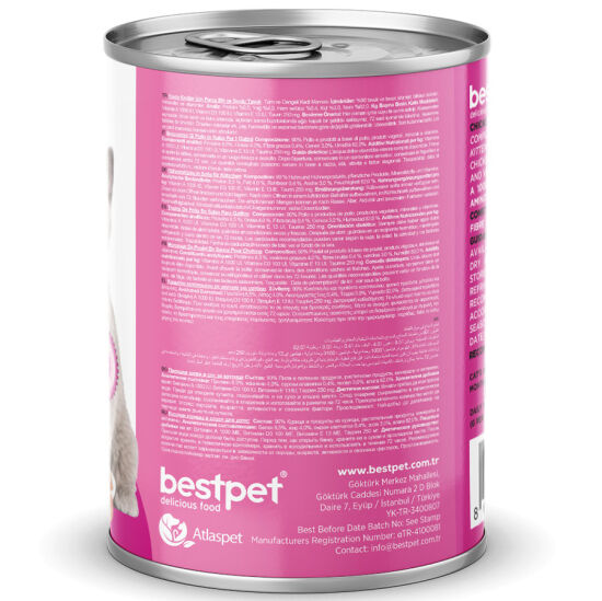 Bestpet Gravy Kitten Parça Tavuk Etli Yavru Kedi Konservesi 400 Gr - 4