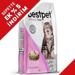 Bestpet - Bestpet Kitten Tavuk Etli ve Pirinçli Yavru Kedi Maması 15 Kg