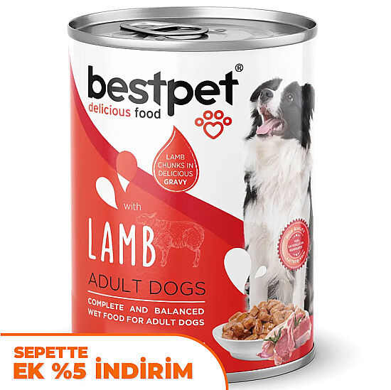 Bestpet Kuzu Etli Parça Etli ve Jöleli Köpek Konservesi 400 Gr x 6 Adet - 2