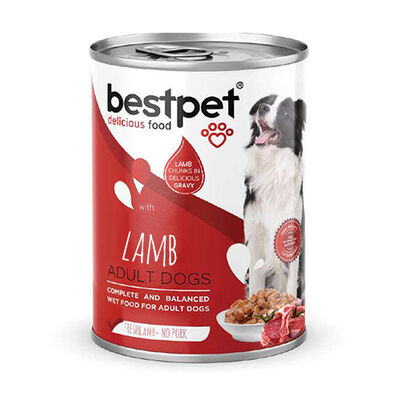 Bestpet Kuzu Etli Parça Etli ve Jöleli Köpek Konservesi 400 Gr x 6 Adet