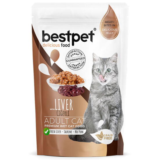 Bestpet Pouch Jelly Ciğerli Kedi Yaş Maması 85 Gr x 6 Adet - 3