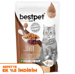 Bestpet Pouch Jelly Ciğerli Kedi Yaş Maması 85 Gr - Bestpet