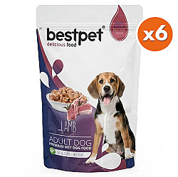 Bestpet Pouch Jelly Kuzu Etli Jöleli Köpek Yaş Maması 100 Gr x 6 Adet - 2