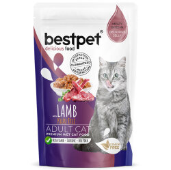 Bestpet Pouch Jelly Kuzu Etli Kedi Yaş Maması 85 Gr - 2