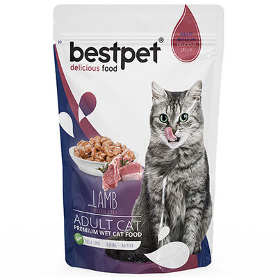 Bestpet Pouch Jelly Kuzu Etli Kedi Yaş Maması 85 Gr