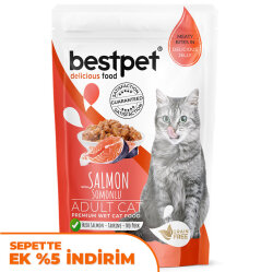 Bestpet Pouch Jelly Somon Balıklı Kedi Yaş Maması 85 Gr - Bestpet