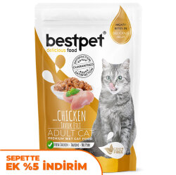 Bestpet Pouch Jelly Tavuk Etli Kedi Yaş Maması 85 Gr - Bestpet